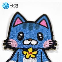 東莞繡花廠定制加工補(bǔ)丁貼貼布動(dòng)物貓咪刺繡布貼繡花章仔刺繡布貼
