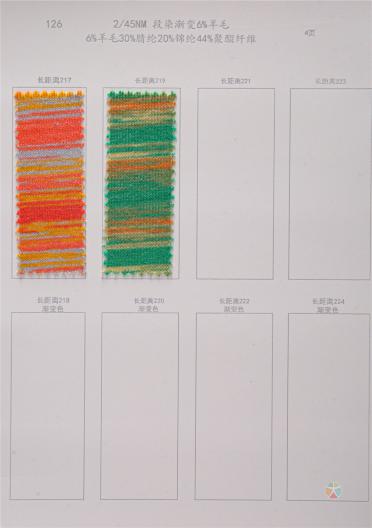 126）2/45NM 段染漸變6%羊毛