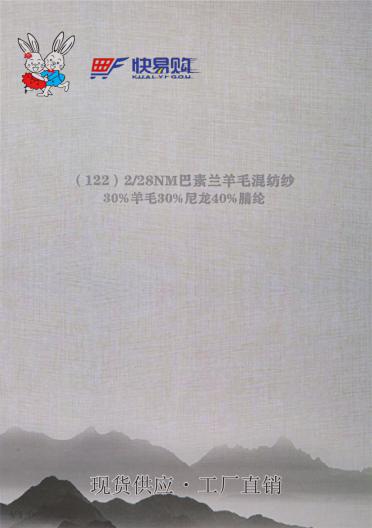 122) 2/28NM巴素蘭羊毛混紡紗