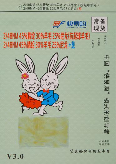 4）2/48NM 45%精綸30%羊毛25%尼龍(抗起球羊毛) 2/48M45%腈綸30%羊毛25%尼龍+蔥