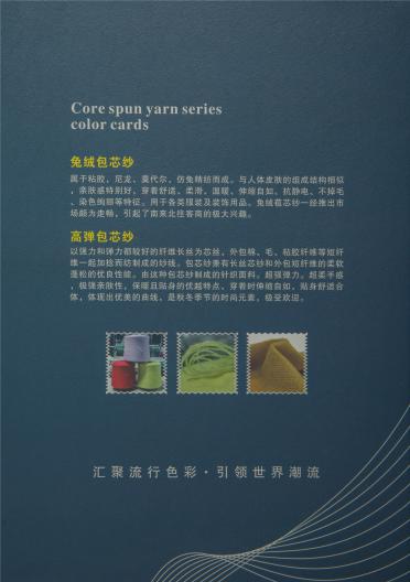 28S/2有色高彈包芯紗/有色兔絨包芯紗