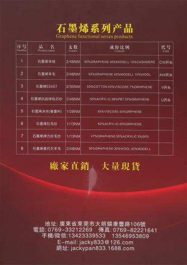 2/48NM 石墨烯羊絨 石墨烯羊毛通用色卡