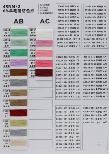 45NM/2 6%羊毛混紡
