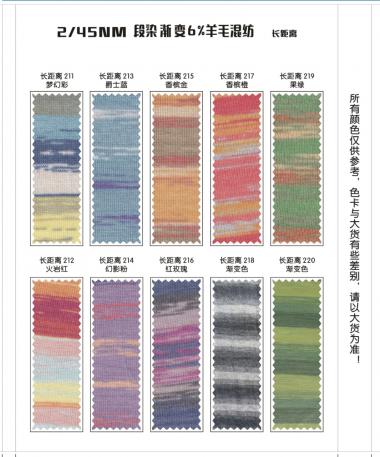 段染漸變6%羊毛混紡